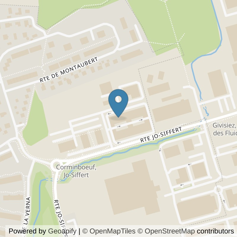 Map: location of Energym in Corminboeuf