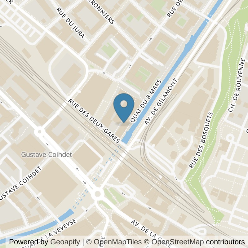Map: location of Espace Santé - Les Ateliers in Vevey