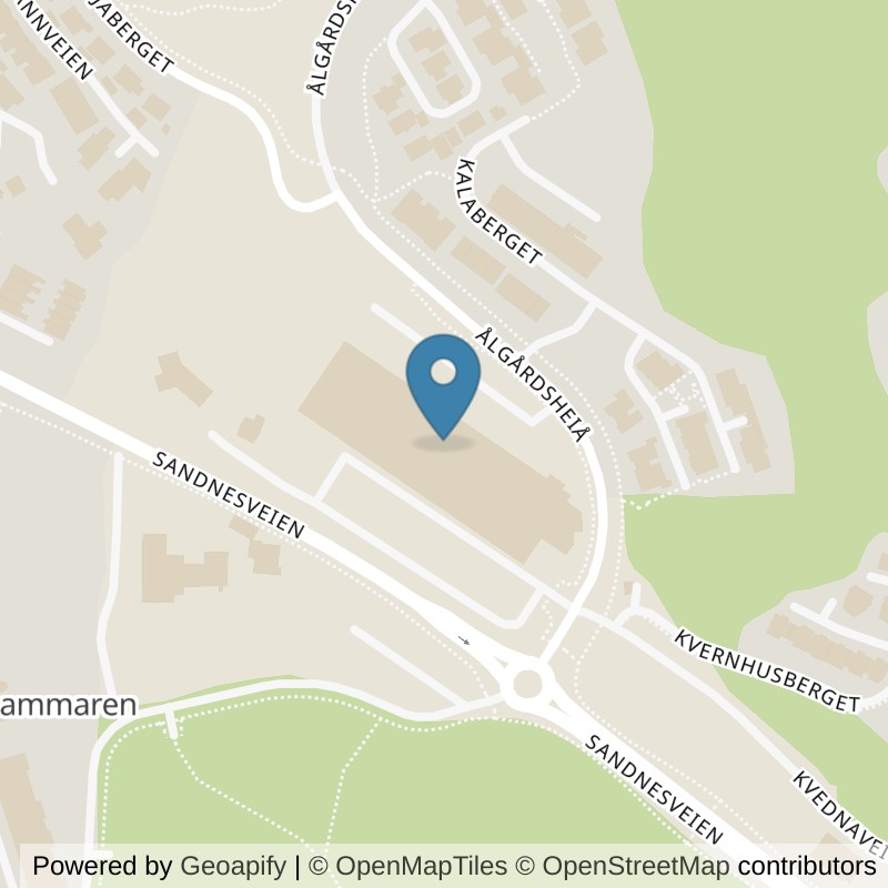 Map: location of EVO Fitness Ålgård in Ålgård