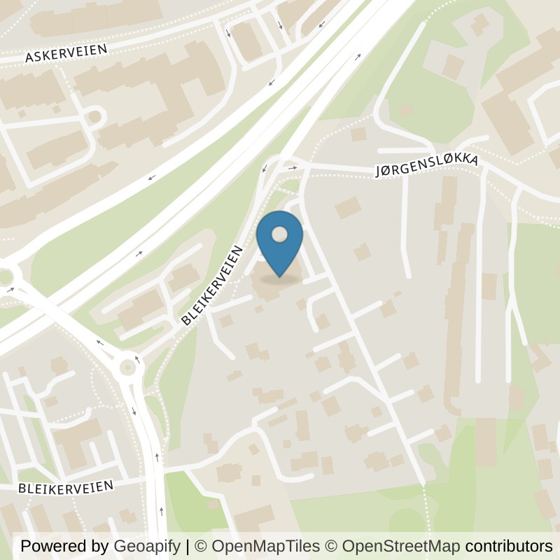 Map: location of EVO Fitness Asker in Asker