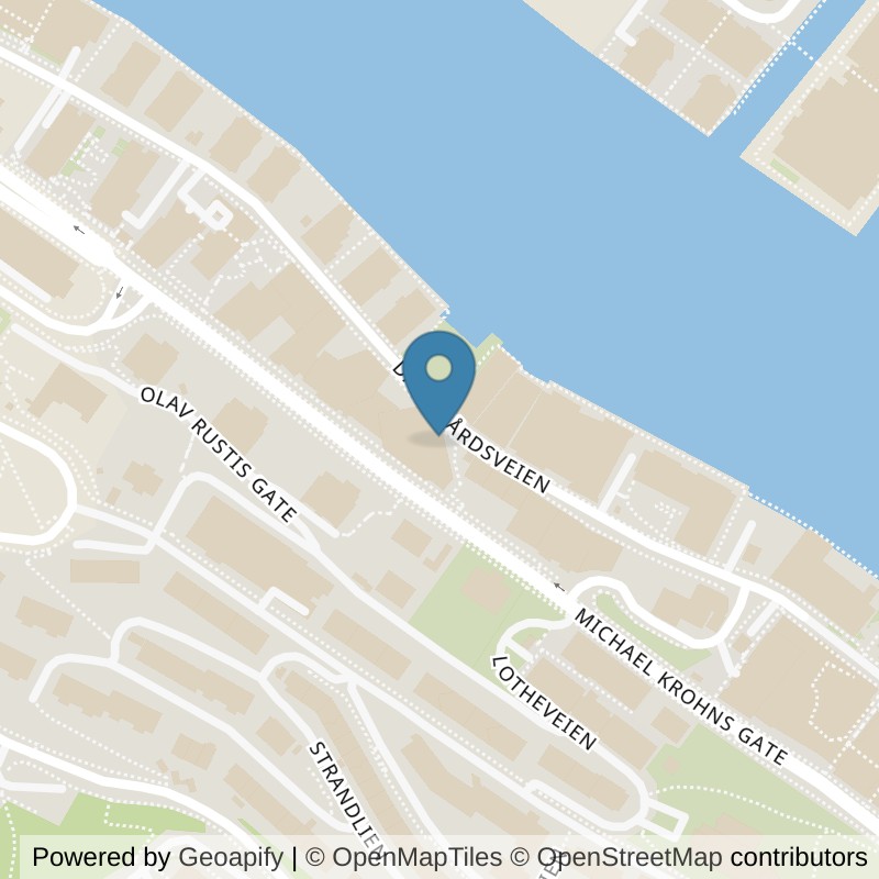 Map: location of EVO Fitness Damsgårdssundet in Bergen