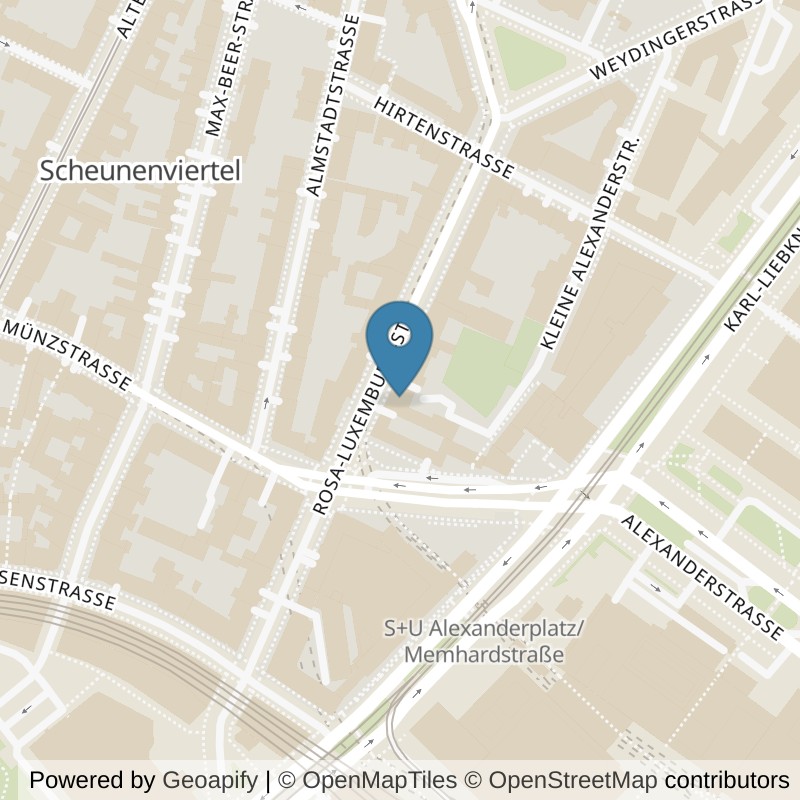 Map: location of EVO Fitness Berlin Alexanderplatz in Berlin