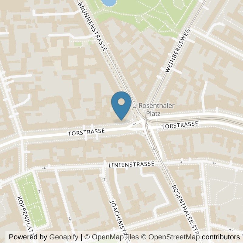 Map: location of EVO Fitness Berlin Rosenthaler Platz in Berlin