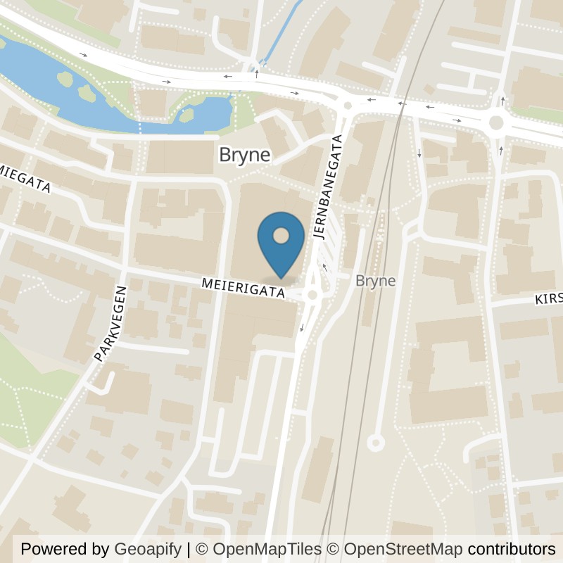 Map: location of EVO Fitness Bryne Torg in Bryne