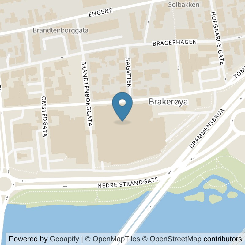 Map: location of EVO Fitness CC Drammen in Drammen