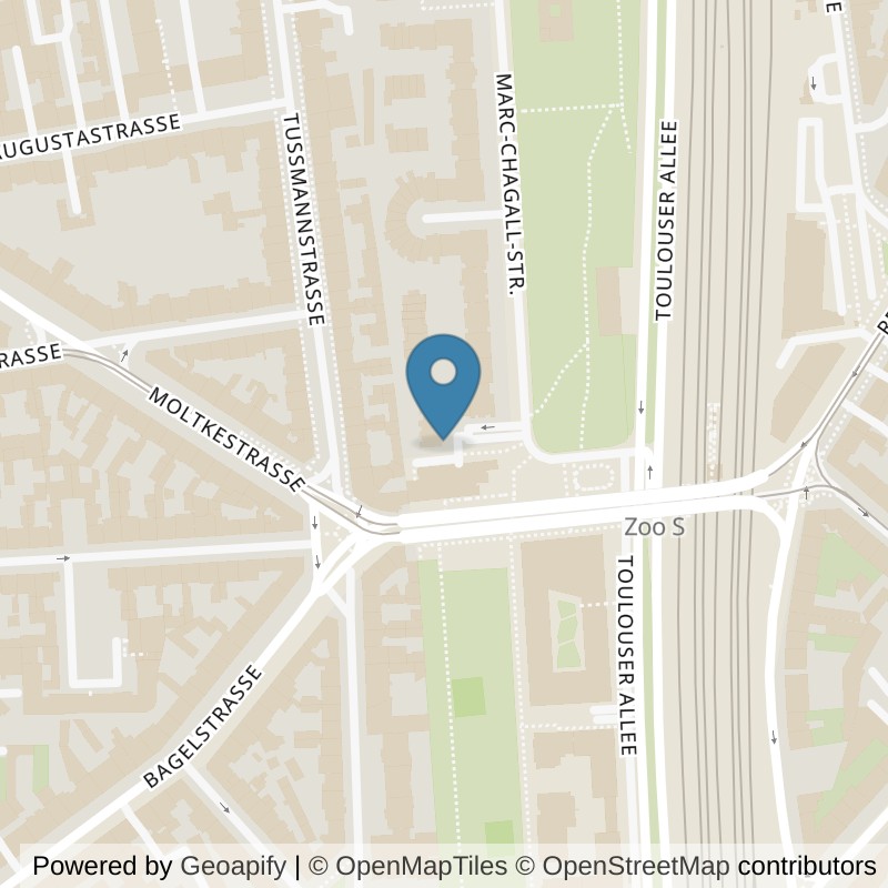 Map: location of EVO Fitness Düsseldorf Le Flair in Düsseldorf