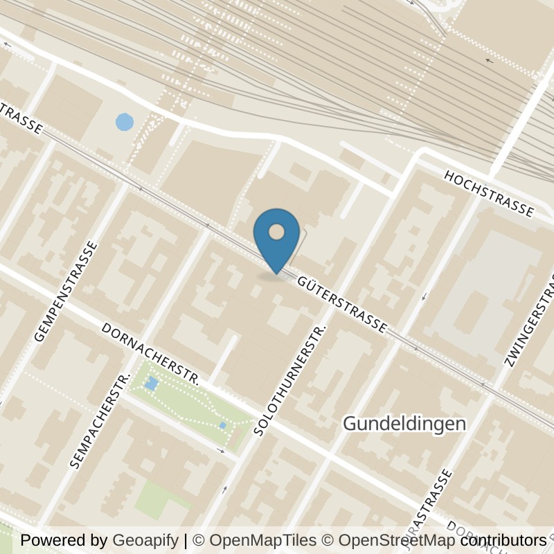 Map: location of EVO Fitness Basel Gundeli in Basel