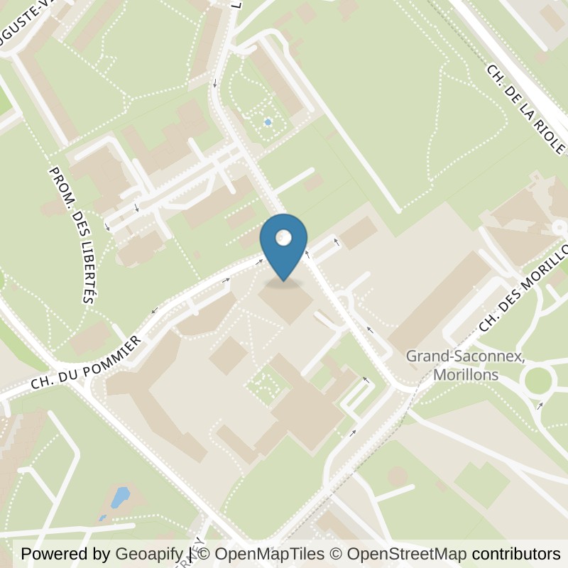 Map: location of EVO Fitness Genève Green Village in Le Grand-Saconnex
