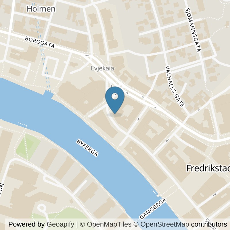 Map: location of EVO Fitness Fredrikstad in Fredrikstad