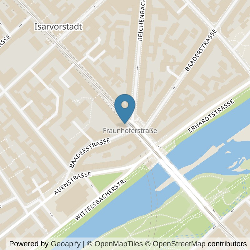 Map: location of EVO Fitness Glockenbach in München