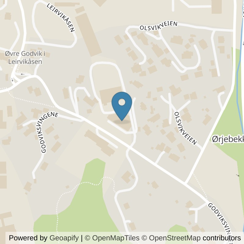 Map: location of EVO Fitness Godvik in Godvik