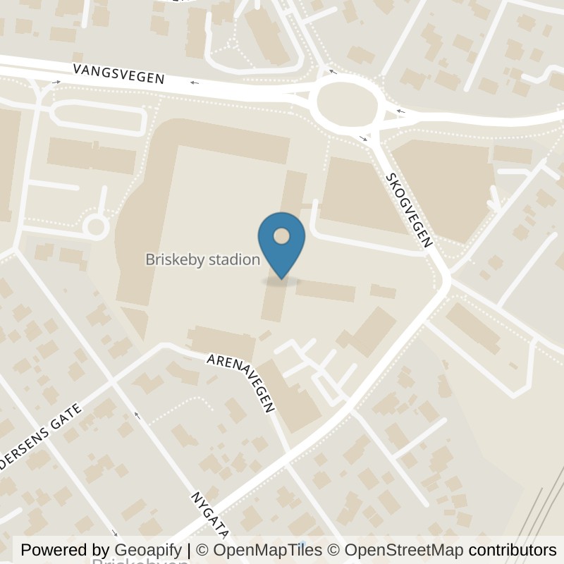 Map: location of EVO Fitness Hamar in Hamar