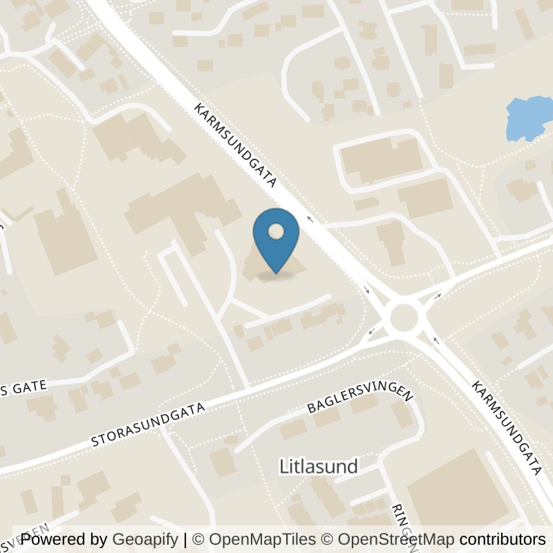 Map: location of EVO Fitness Haugesund in Haugesund