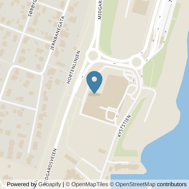 Map: location of EVO Fitness Horten in Horten