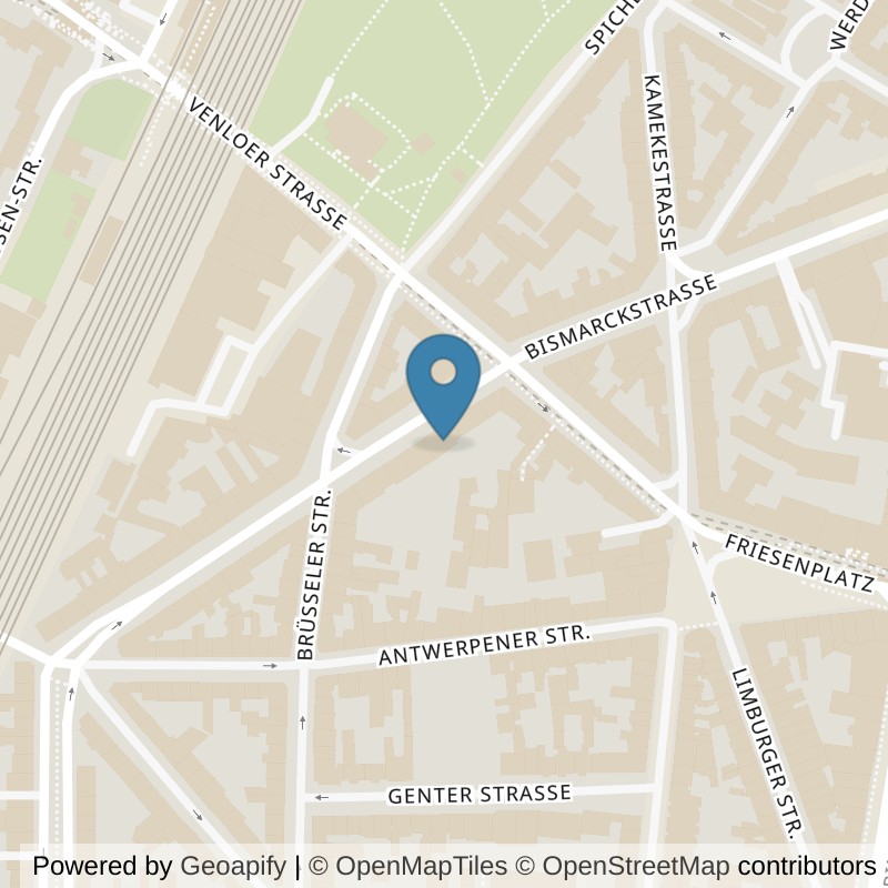 Map: location of EVO Fitness Köln Belgisches Viertel in Köln