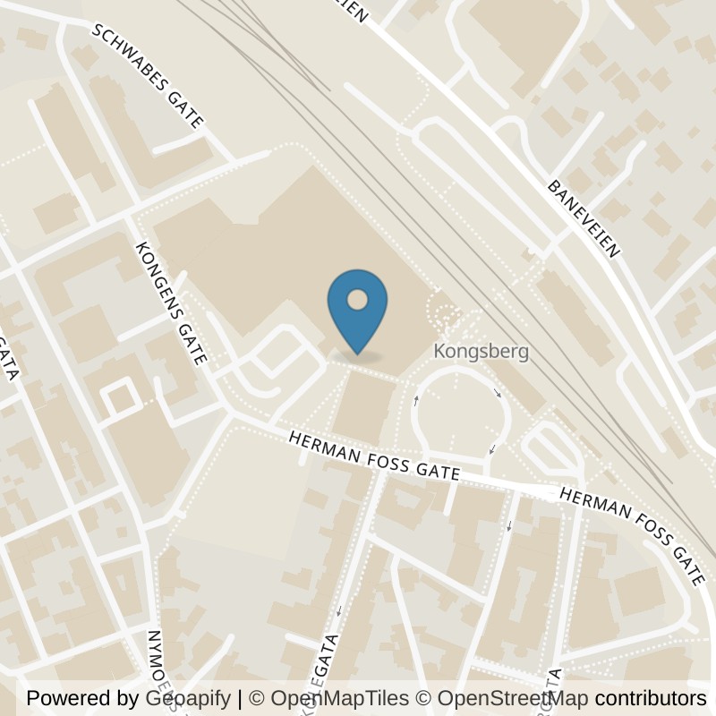 Map: location of EVO Fitness Kongsberg in Kongsberg