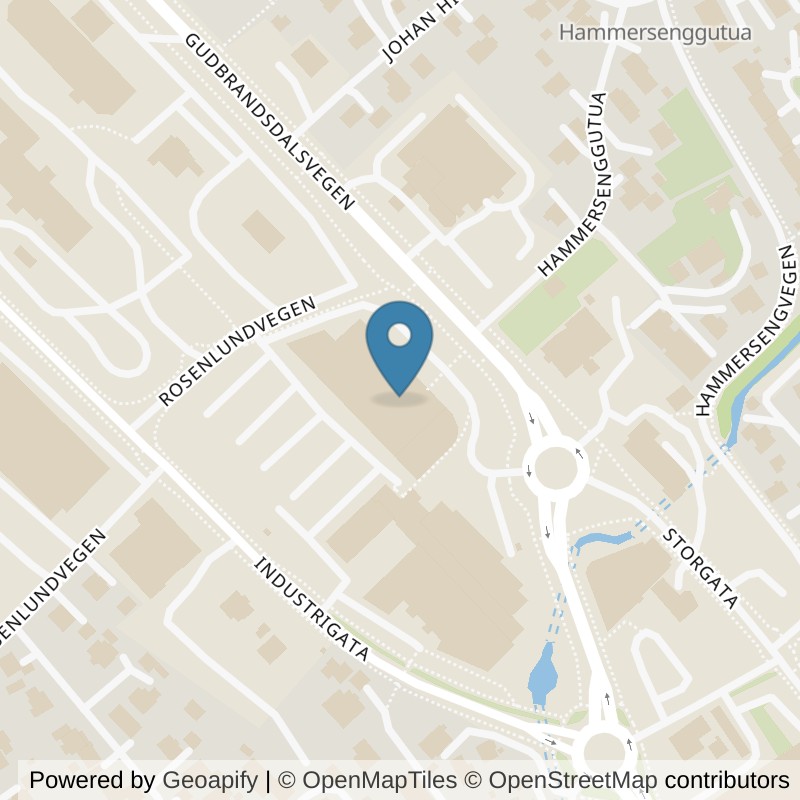 Map: location of EVO Fitness Lillehammer in Lillehammer