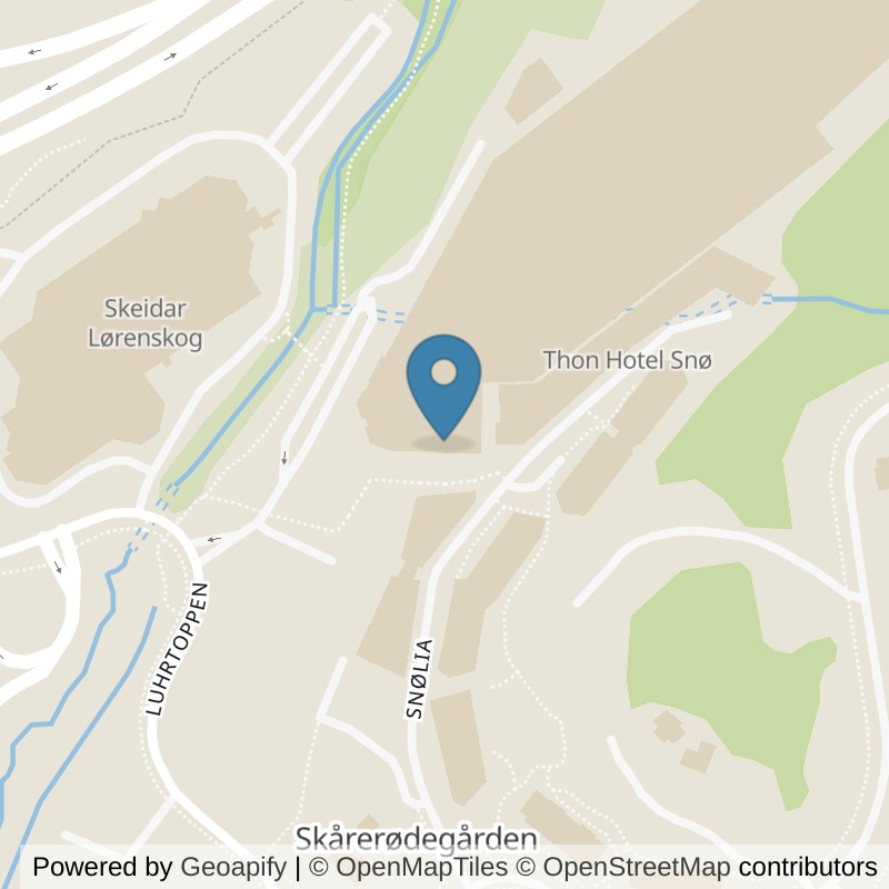 Map: location of EVO Fitness SNØ Lørenskog in Lørenskog