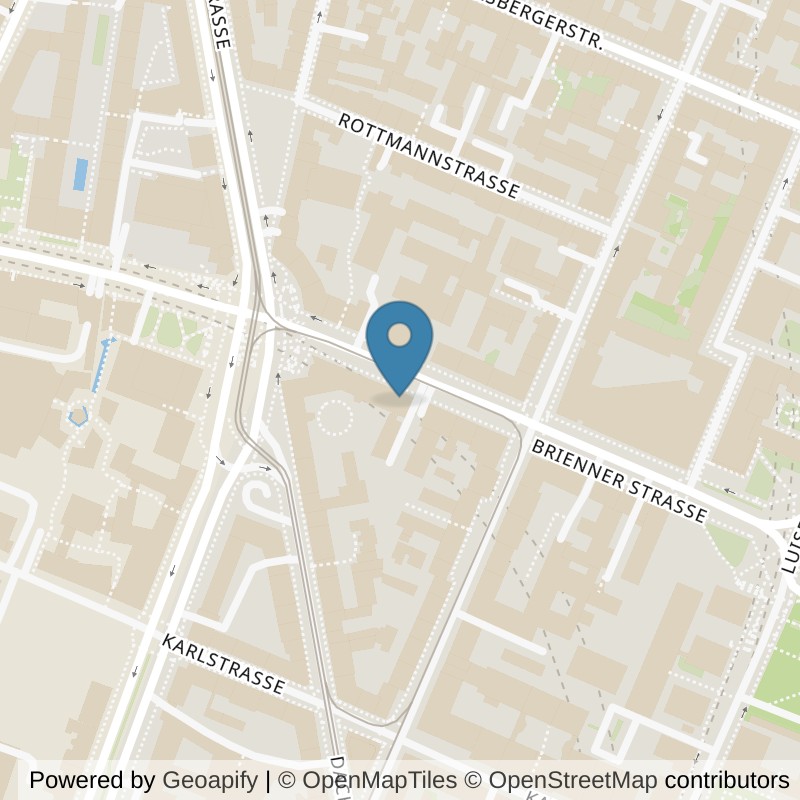 Map: location of EVO Fitness München Maxvorstadt in München