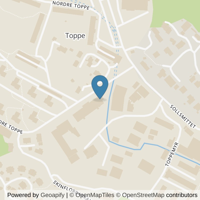 Map: location of EVO Fitness Toppe in Mjølkeråen