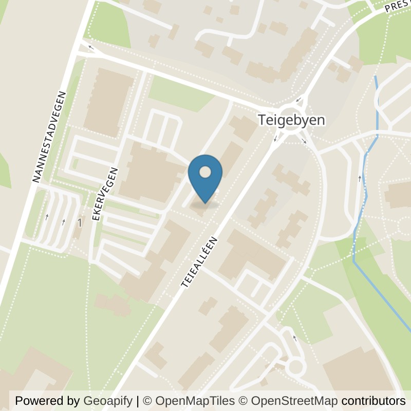 Map: location of EVO Fitness Nannestad in Nannestad