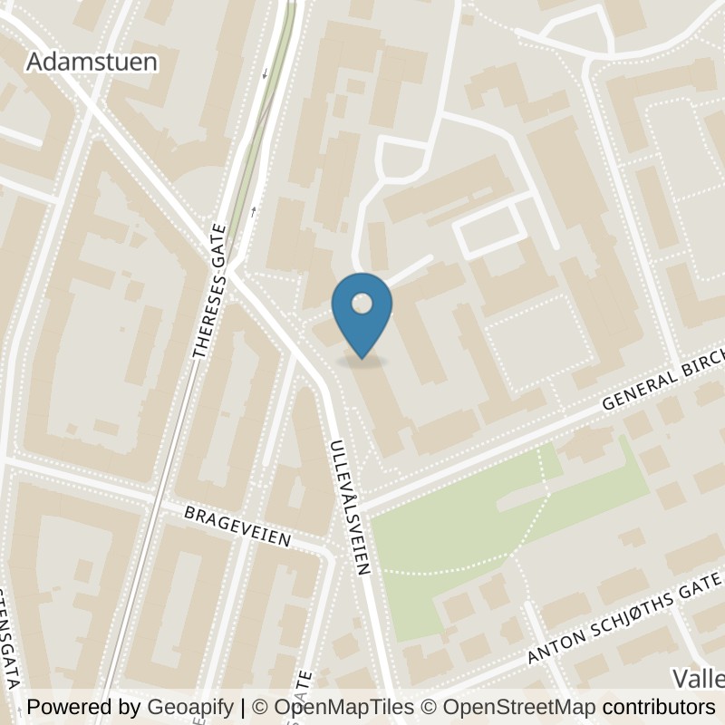 Map: location of EVO Fitness Adamstuen in Oslo
