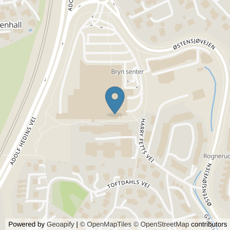 Map: location of EVO Fitness Bryn in Oslo