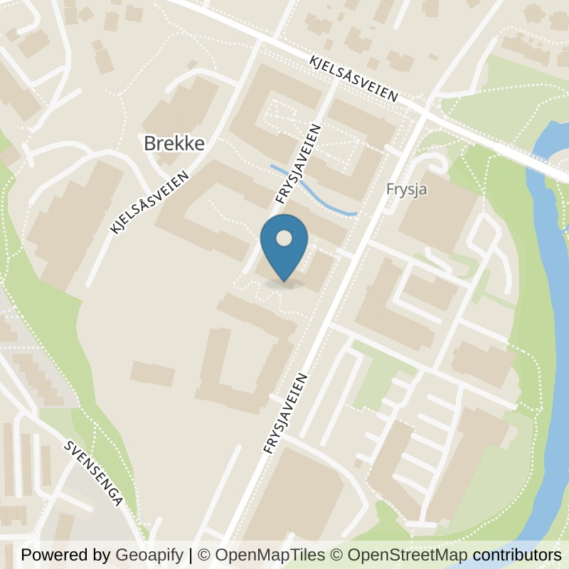 Map: location of EVO Fitness Frysja in Oslo