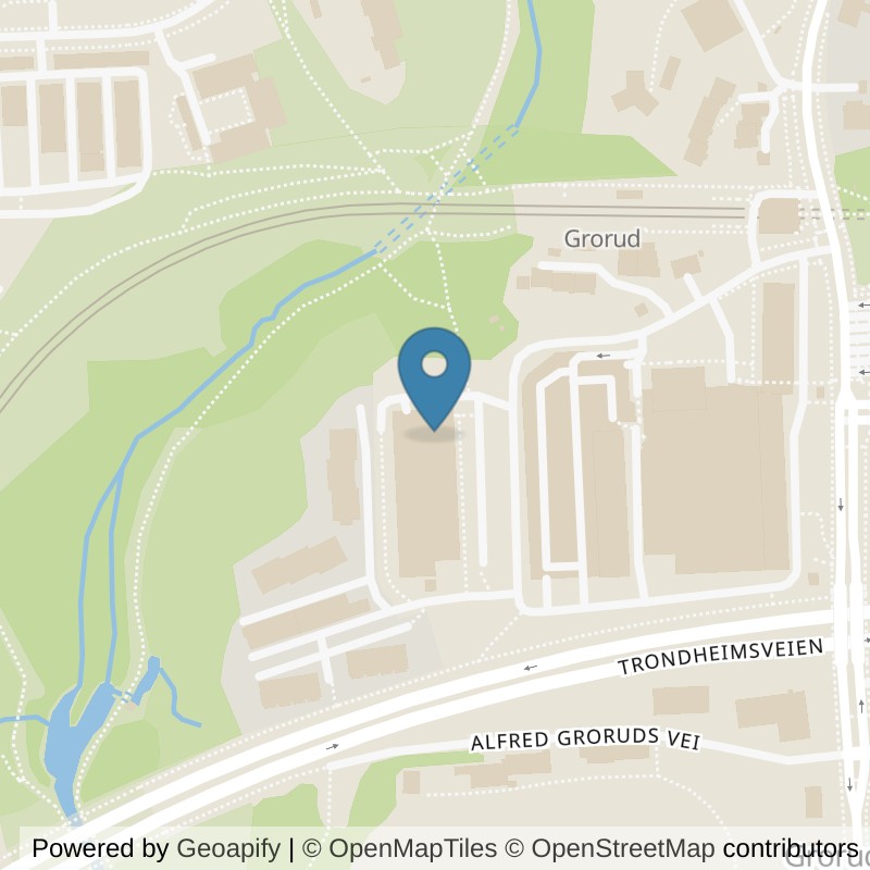 Map: location of EVO Fitness Grorud in Oslo