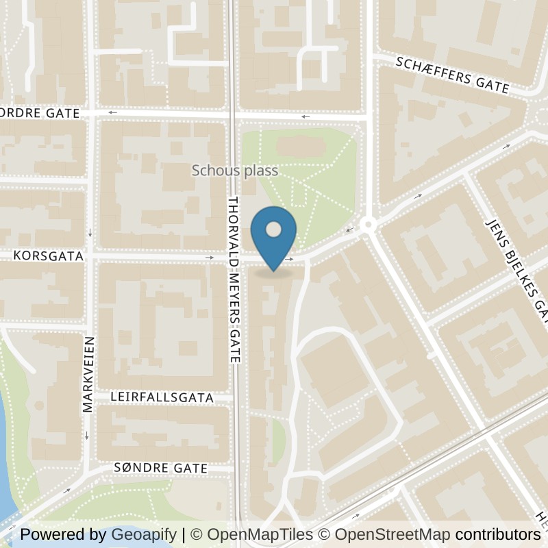 Map: location of EVO Fitness Grünerløkka in Oslo