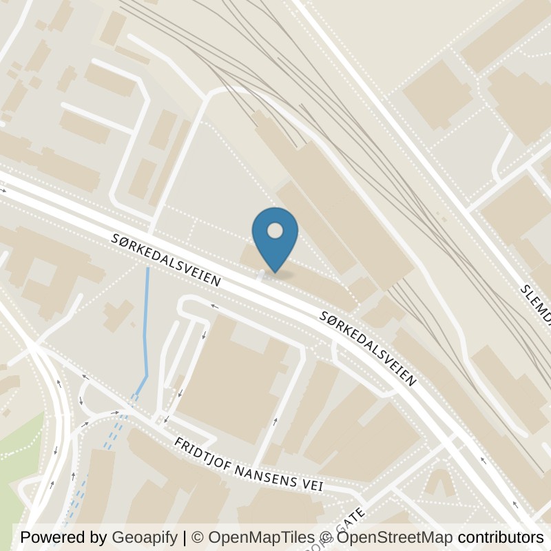 Map: location of EVO Fitness Majorstua in Oslo