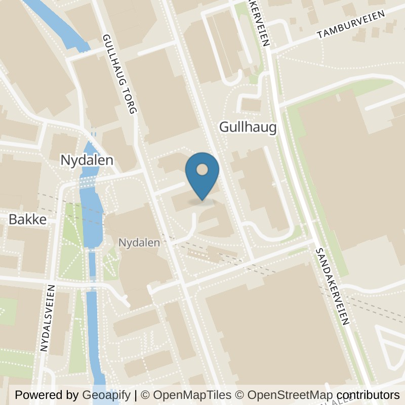 Map: location of EVO Fitness Nydalen in Oslo