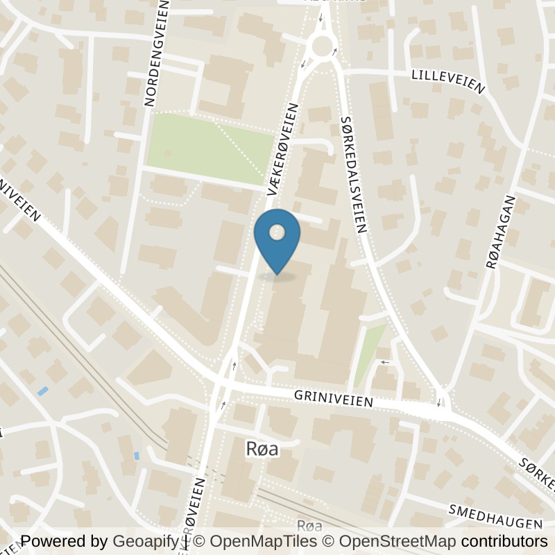 Map: location of EVO Fitness Røa in Oslo