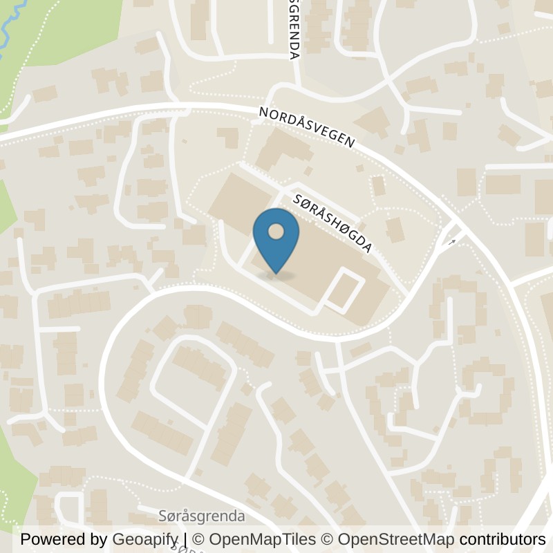 Map: location of EVO Fitness Nordås in Rådal