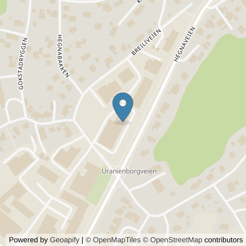 Map: location of EVO Fitness Sandefjord Øst in Sandefjord
