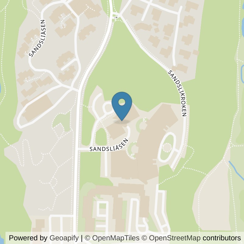 Map: location of EVO Fitness Sandsli in Sandsli