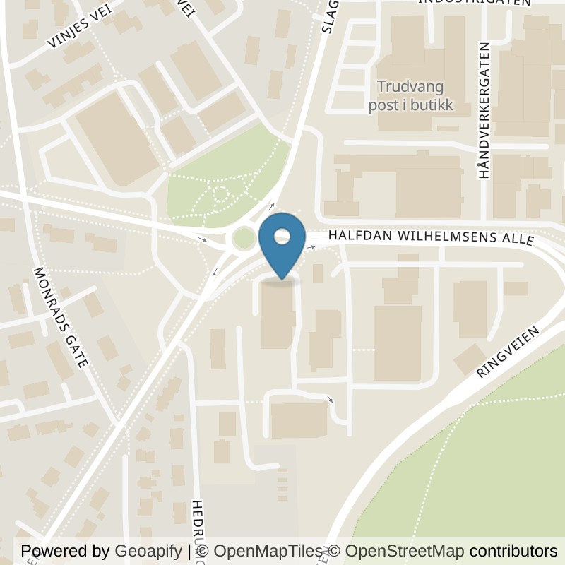 Map: location of EVO Fitness Tønsberg in Tønsberg