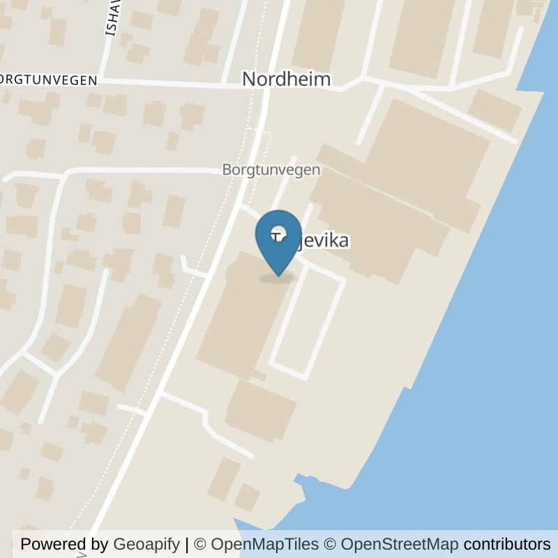 Map: location of EVO Fitness Tromsø Nord in Tromsø