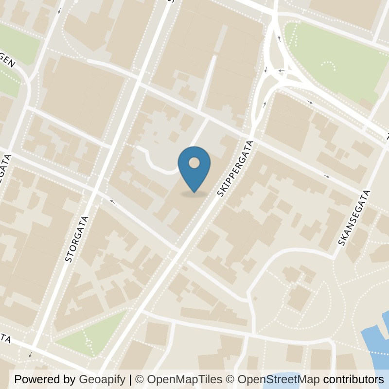 Map: location of EVO Fitness Tromsø sentrum in Tromsø, Tromsø