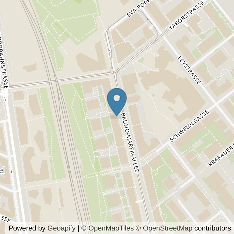 Map: location of EVO Vienna Bruno-Marek-Allee in Wien