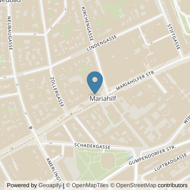 Map: location of EVO Vienna Mariahilfer Straße in Wien