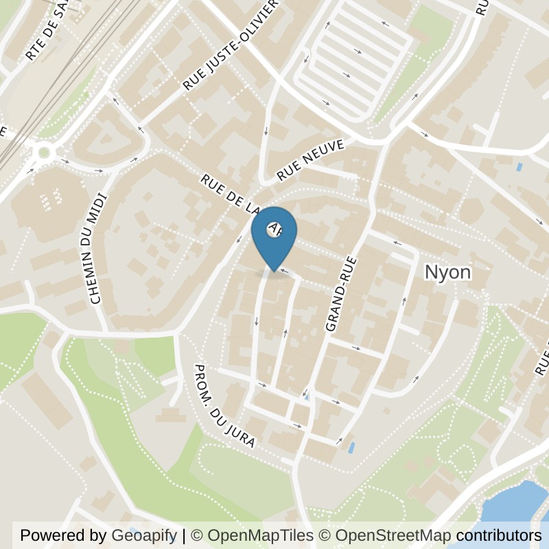 Map: location of Eyra Studio in Nyon
