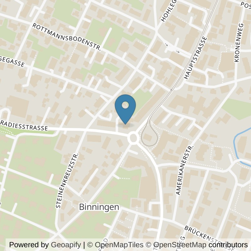 Map: location of Fabelhaft Fitness für Frauen – Binningen in Binningen