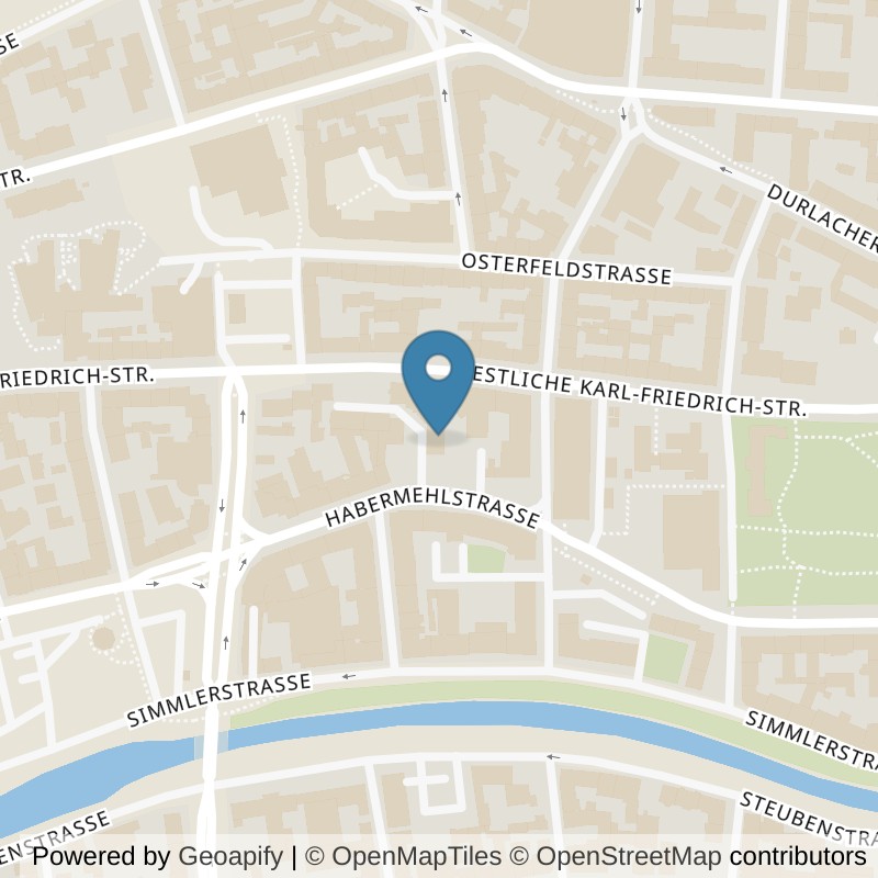 Map: location of Fair Fitness Pforzheim in Pforzheim