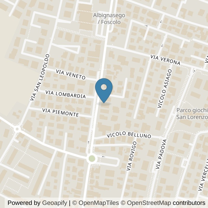 Map: location of Fit And Go Albignasego in Albignasego