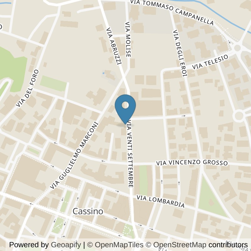 Map: location of Fit And Go Cassino in Cassino