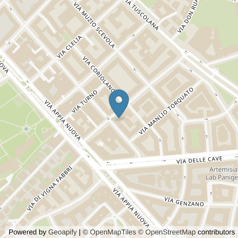 Map: location of Fit And Go Roma Appio Latino in Roma