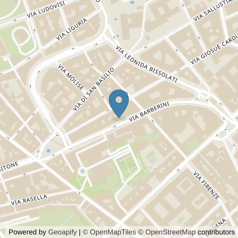 Map: location of Fit And Go Roma Barberini in Roma
