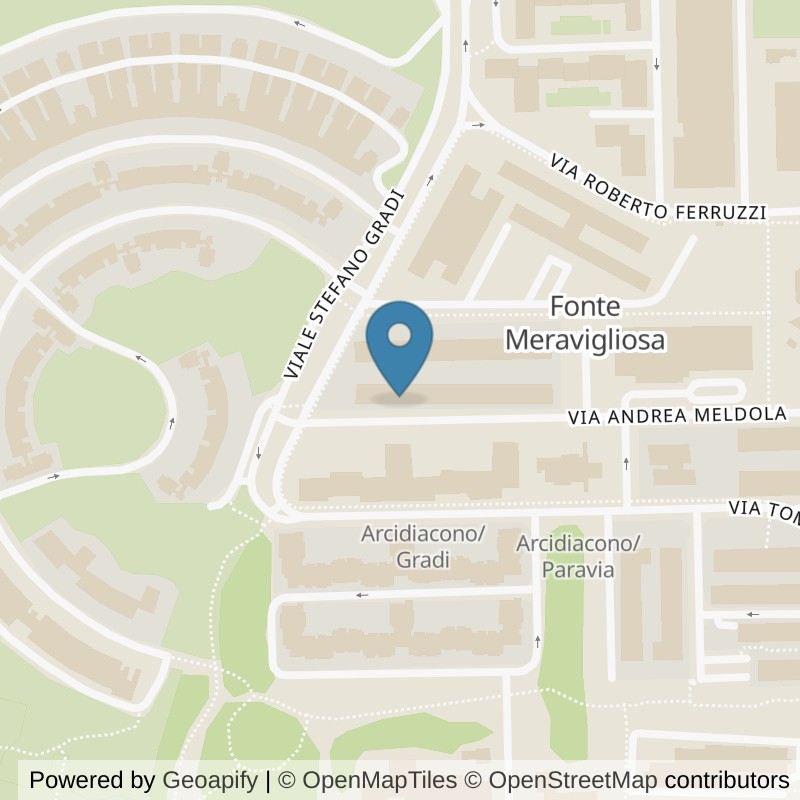Map: location of Fit And Go Roma Fonte Meravigliosa in Roma