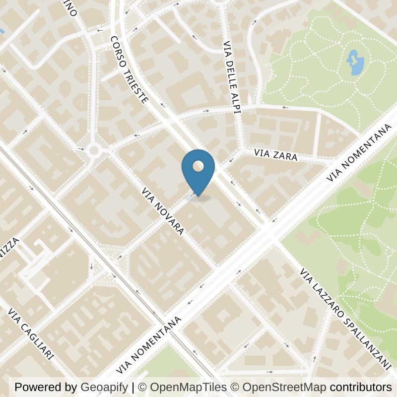 Map: location of Fit And Go Roma Trieste in Roma